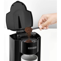 Black+Decker 350W Coffee Maker Coffee Machine 1 Cup 124Ml Water Tank Capacity With Mug And Auto Shutoff, For Drip Expresso Black DCM25N-B5, 1 Year Warranty