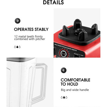 Neelabil Multifunctional Blender For Juicer Ice Crusher Electric Grain Grinder 4500W 15 Rotating Speeds, Red Uk Plug, 1 Year Warranty