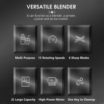 Neelabil Multifunctional Blender For Juicer Ice Crusher Electric Grain Grinder 4500W 15 Rotating Speeds, Red Uk Plug, 1 Year Warranty