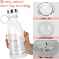 Personal Size Blender, Portable Blender, Battery Powered Usb Blender Small Blender, Blender, Hand Blender, Cup Blender (White), 1 Year Warranty