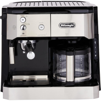 De'Longhi Dual Function Coffee Machine Espresso And Drip Coffee, Milk Frother, BCO421.S (Silver), 1 Year Warranty