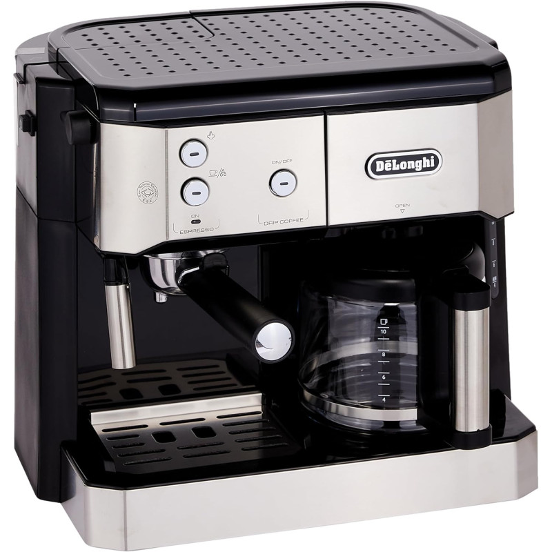 De'Longhi Dual Function Coffee Machine Espresso And Drip Coffee, Milk Frother, BCO421.S (Silver), 1 Year Warranty