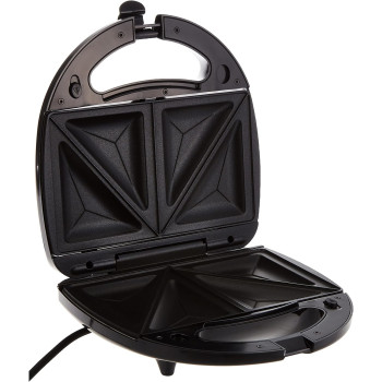 Black+Decker 750W Sandwich Maker 2 Slot Non-Stick 3 In 1 Interchangable Sandwich Grill And Waffle Maker, With Indicator And Ready To Cook Lights For Quick And Easy Dishes TS2090-B5, 1 Year Warranty