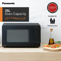 Panasonic 25L Compact Solo Microwave Oven NN-ST34NB, 900W Push Open, Auto-Defrost, Child Safety Lock, Touch Operation, Quick 30 Function, Black, 1 Year Warranty