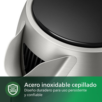 Philips New Daily Metal Kettle, 1.7 Litres Capacity, 2200 Watts, Silver And Black, HD9350/92, 1 Year Warranty