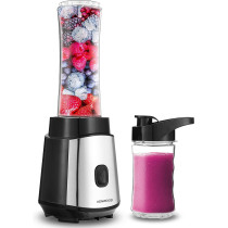 Kenwood Personal Blender 350W Smoothie Blender Smoothie Maker With 570ml And 400ml Tritan Smoothie 2 Go Bottle And Lid, Ice Crush Function BLM05.A0BK, Black Silver, 1 Year Warranty