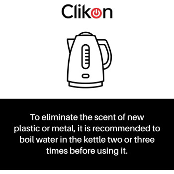 Clikon 1.8 Liter Stainless Steel Electric Cordless Kettle With 360 Degree Swivel Base, Power Cord Storage, Auto Cut-Off Function, Led Indicator, 2 Years Warranty, 1500 Watt, Silver - Ck5125