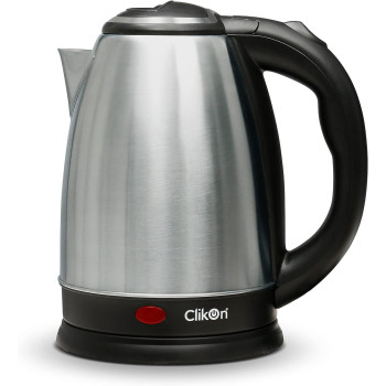 Clikon 1.8 Liter Stainless Steel Electric Cordless Kettle With 360 Degree Swivel Base, Power Cord Storage, Auto Cut-Off Function, Led Indicator, 2 Years Warranty, 1500 Watt, Silver - Ck5125