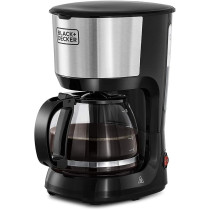Black+Decker 750W 1.25L Coffee Maker Coffee Machine 10 Cup Glass Carafe, With Drip Stop Mechanism To Avoid Spillage And Dishwasher Safe, For Drip Coffee And Expresso Black DCM750S-B5, 1 Year Warranty