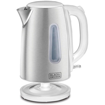 Black+Decker 2200W 1.7L Cordless Electric Kettle With Water-Level Indicator, Removable Filter, Auto Shut-Off And Stainless Steel Body, Perfect For Warm Beverages JC454-B5, 1 Year Warranty