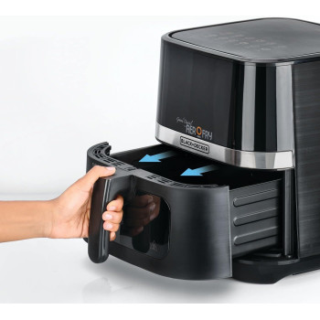 Black+Decker XXL 2 Kg 8.5 L Air Fryer, 5.6L Basket , 1800W, Touch Screen, 12-In-1 With Rapid Hot Air Circulation For Frying, Grilling, Broiling, Roasting, And Baking AF5800-B5, 1 Year Warranty