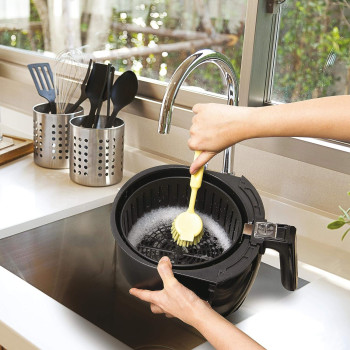 Black+Decker Digital Air Fryer, 1500W, 4L 1.2Kg, 360 Degree Hot Air Convection Technology, Temperature And Time Controller, Touch Digital Display, Frying Grilling, Roasting And Baking, A400-B5, 1 Year Warranty