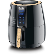 Black+Decker Digital Air Fryer, 1500W, 4L 1.2Kg, 360 Degree Hot Air Convection Technology, Temperature And Time Controller, Touch Digital Display, Frying Grilling, Roasting And Baking, A400-B5, 1 Year Warranty
