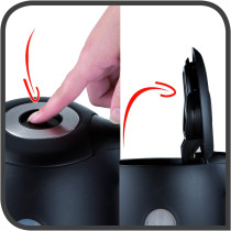 Tefal Kettle 1.7 Litre, 2400 Watts, With Removable Anti-Scale Filter, Black K0330827, 1 Year Warranty
