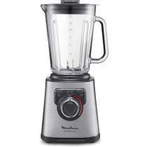 Moulinex Blender, Perfect Mix 2 Litre Glass Jug High Speed Blender Mixer, Two Accessories, Thermo Resistent, Powelix Blades, 1200 Watts, LM815D27, 1 Year Warranty