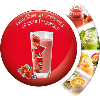 Moulinex Blender, Perfect Mix 2 Litre Glass Jug High Speed Blender Mixer, Two Accessories, Thermo Resistent, Powelix Blades, 1200 Watts, LM815D27, 1 Year Warranty