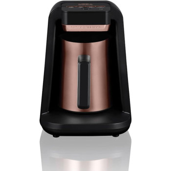 Arzum Okka Rich Automatic Turkish Coffee And Hot Beverage Maker, Velvetiser, Black Copper, 1 Year Warranty