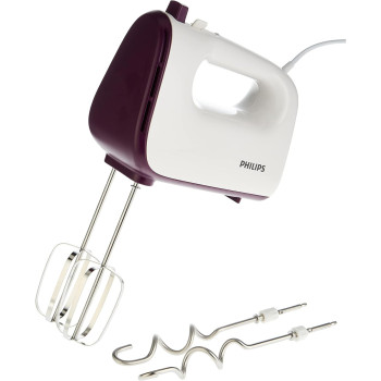 Philips Daily Hand Mixer HR3740/11, 400W, 5 Speeds And Turbo, Wire Beaters And Dough Hooks, Easy To Clean, Easy To Eject 2 Years Warranty