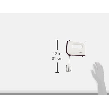 Philips Daily Hand Mixer HR3740/11, 400W, 5 Speeds And Turbo, Wire Beaters And Dough Hooks, Easy To Clean, Easy To Eject 2 Years Warranty