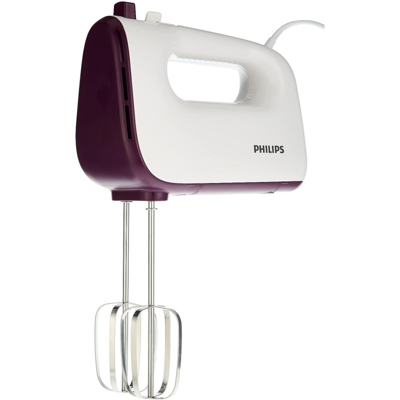 Philips Daily Hand Mixer HR3740/11, 400W, 5 Speeds And Turbo, Wire Beaters And Dough Hooks, Easy To Clean, Easy To Eject 2 Years Warranty