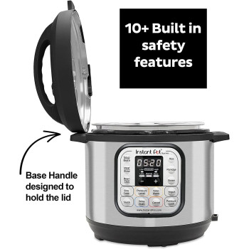 Instant Duo6, 1000W 7-In-1 Smart Multi Cooker, 5.7L Electric Pressure Cooker, Slow Cooker, Rice Cooker, Saute Pan, Yoghurt Maker, Steamer And Food Warmer, Stainless Steel, 2 Years Warranty