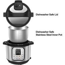 Instant Duo6, 1000W 7-In-1 Smart Multi Cooker, 5.7L Electric Pressure Cooker, Slow Cooker, Rice Cooker, Saute Pan, Yoghurt Maker, Steamer And Food Warmer, Stainless Steel, 2 Years Warranty