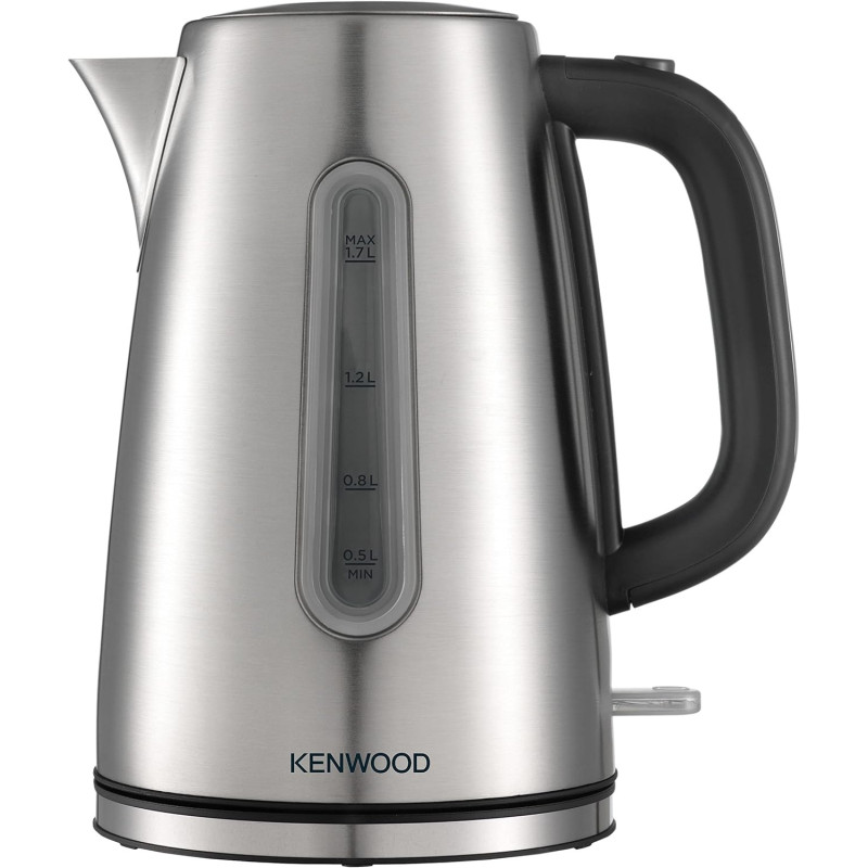 Kenwood Stainless Steel Kettle 1.7L Cordless Electric Kettle 2200W With Auto Shut-Off And Removable Mesh Filter ZJM10.000SS Silver/Black, 1 Year Warranty