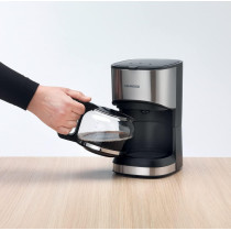 Kenwood Coffee Machine Up To 6 Cup Coffee Maker For Drip Coffee And Americano 550W 40 Min Auto Shut Off, Reusable Filter, Anti Drip Feature, Warming Plate And Easy To Clean CMM05.000BM, Black Silver, 1 Year Warranty