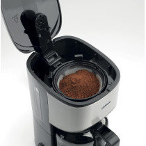 Kenwood Coffee Machine Up To 6 Cup Coffee Maker For Drip Coffee And Americano 550W 40 Min Auto Shut Off, Reusable Filter, Anti Drip Feature, Warming Plate And Easy To Clean CMM05.000BM, Black Silver, 1 Year Warranty