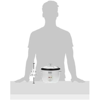 Black+Decker 400W 1L Rice Cooker Removable Nonstick Bowl And Steaming Tray With Water Level Indicator And Glass Lid With Cool Touch, For Healthy Meals Rc1050-B5, 1 Year Warranty