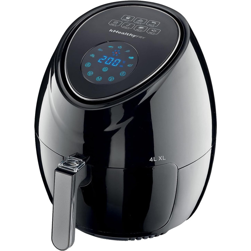 Kenwood Digital Air Fryer XL 4.0L 1.8Kg 1500W, Air Fryer With Rapid Hot Air Circulation, Air Fryer For Frying, Grilling, Broiling, Roasting, Baking And Toasting Hfp31.000Bk Black, 1 Year Warranty