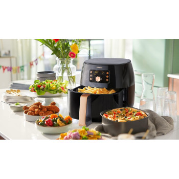 Philips XXL Airfryer - 2000W, 50Hz, 7.3L, 1.4Kgs, Smart Sensing Technology, Rapid Air Technology, Black Copper - Hd9863/91, 1 Year Warranty