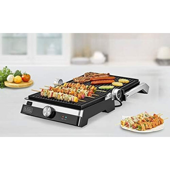 Black+Decker Family Health Grill, 2000W, CG2000-B5, Black & Silver, 1 Year Warranty