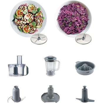 Kenwood Food Processor 800W Multi-Functional With 2 Stainless Steel Disks, Blender, Whisk, Dough Maker, Citrus Juicer FDP304SI, Silver, 1 Year Warranty