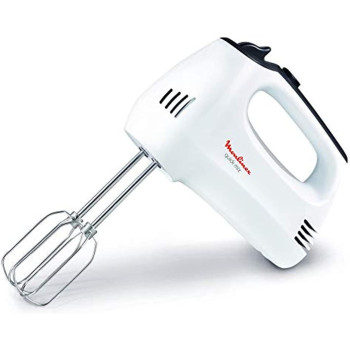 Moulinex Hand Mixer, Quick Mix Mixer For Whipping And Dough Kneading, 5 Speeds, Stainless Steel Beaters And Dough Hooks, Hm310127, 1 Year Warranty
