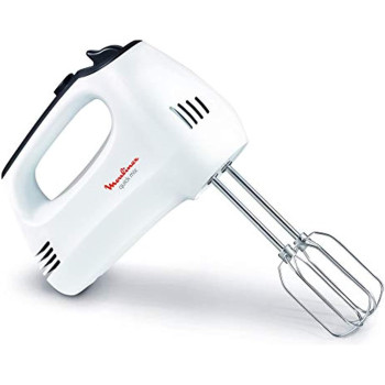 Moulinex Hand Mixer, Quick Mix Mixer For Whipping And Dough Kneading, 5 Speeds, Stainless Steel Beaters And Dough Hooks, Hm310127, 1 Year Warranty