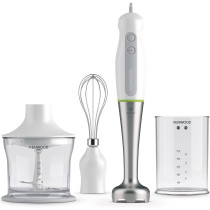 Kenwood Hand Blender 600W With 500Ml Chopper, 500Ml Beaker, Whisk, Stainless Steel Wand, Triblade Technology Hdp109Wg White, 1 Year Warranty