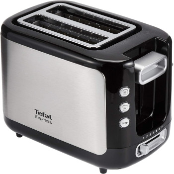 Tefal Toaster, Express Browning Toasting, 2 Slots, Stainless Steel, Tt365027, 1 Year Warranty