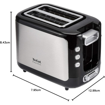Tefal Toaster, Express Browning Toasting, 2 Slots, Stainless Steel, Tt365027, 1 Year Warranty