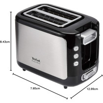 Tefal Toaster, Express Browning Toasting, 2 Slots, Stainless Steel, Tt365027, 1 Year Warranty