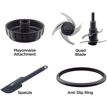 Kenwood Chopper 500W Electric Food Chopper With 2 X 500Ml Bowl, Dual Speed, Stainless Steel Quad Blade, Multi Mayo Mayonnaise Attachment, Spatula, Ice Crush Function Chp61.200Wh White, 1 Year Warranty