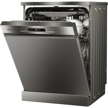 Hisense Dishwasher Free Standing 13 Place Setting With 8 Programs Silver-HS622E90G-1 Years Full And 5 Years Compressor Warranty