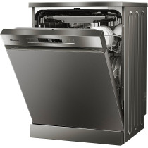 Hisense Dishwasher Free Standing 13 Place Setting With 8 Programs Silver-HS622E90G-1 Years Full And 5 Years Compressor Warranty