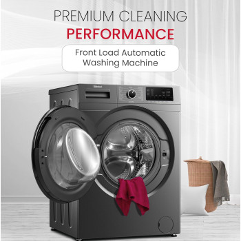 Nobel Front Load Washing Machine With 8 Kg Capacity And 1200 RPM, Grey, 1 Year Warranty