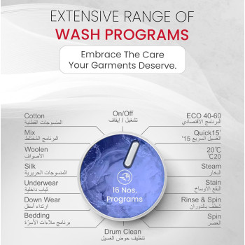 Nobel Front Load Washing Machine With 8 Kg Capacity And 1200 RPM, Grey, 1 Year Warranty