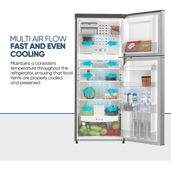 Nikai 267L Refrigerator + 64L Freezer Capacity Double Door Refrigerator, No Frost Top Mount Fridge, R600A Power Saving, CFC Free, 10 Years Inverter Compressor Warranty, St Steel Finish, Made In India-NRF500FSS