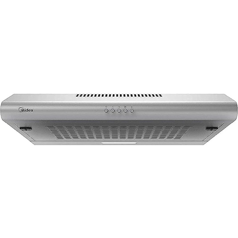 Midea 60 Cm Conventional Re-Circulating Hood, Silver - 60F15, 1 Year Warranty