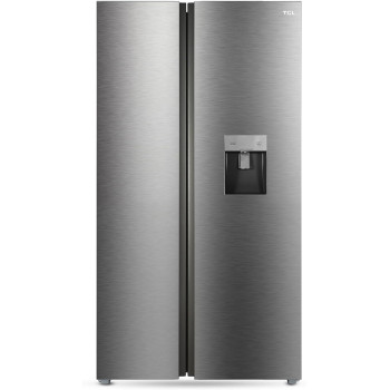 TCL 790 Litre Side By Side Door Refrigerator, Water Dispenser, Twin Eco Inverter, Electronic Touch Display, Freeze, Twist Ice Maker, Inox Finish, P790SBSNWD With 1 Year Warranty
