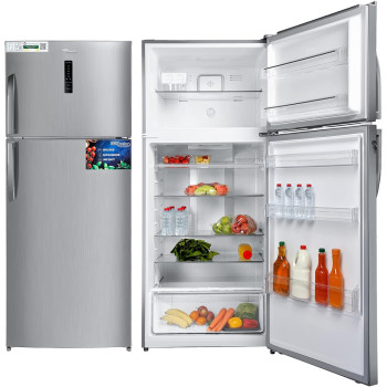 Super General 610 Litres Gross Top-Mount Refrigerator-Freezer, No-Frost, Inverter, Electronic Temperature-Control, Lock And Key, Silver, SGR615L, 79 X 68 X 178 Cm, 1 Year Warranty