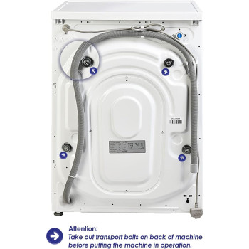 Super General 12 Kg Front Loading Washing Machine SGW-12500-HD, 1400 RPM Washer, Energy-Efficient, Hidden LED-Display, Silver, 15 Programs, 1 Year Warranty